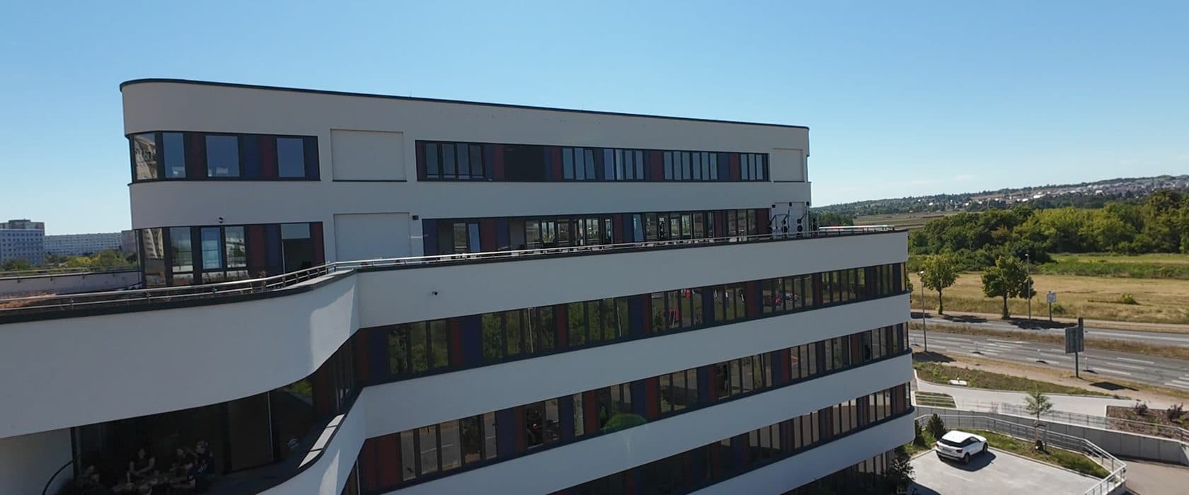 Die Polyklinik Nord in Erfurt von außen